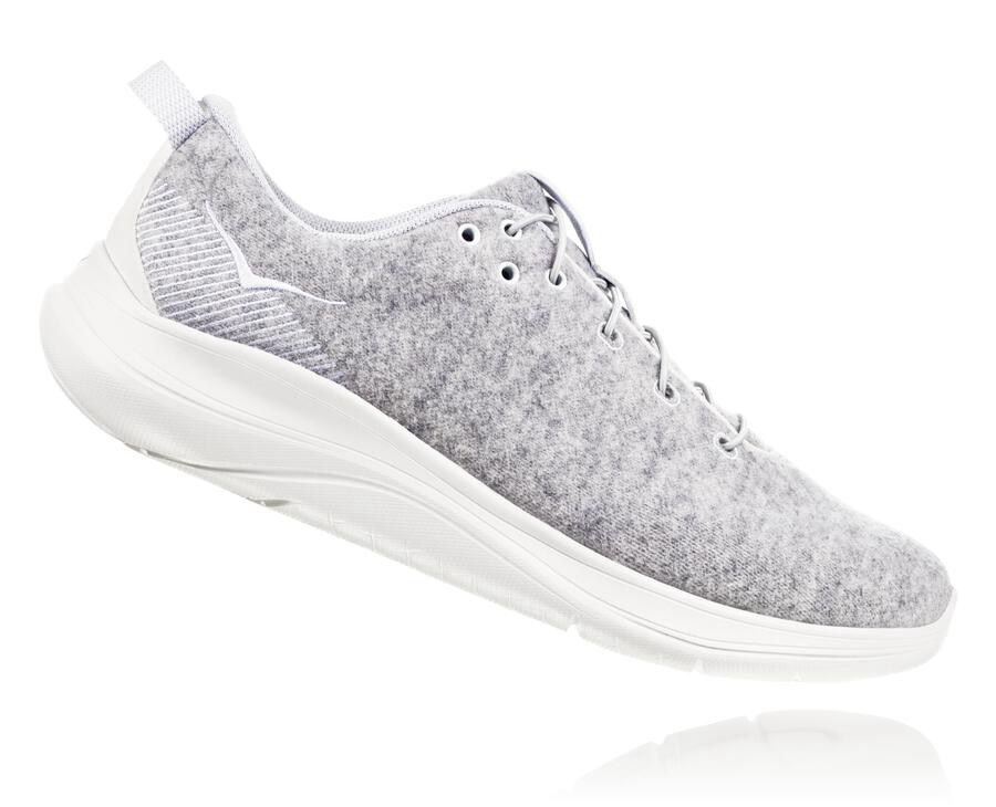 Hoka Australia One One Hupana Flow Wool - Womens Running Shoes Grey - XDHIN-3415